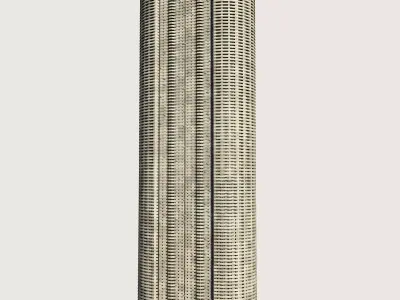 Building Skyscraper City Town Downtown Street Futuristic Utopia Low-poly 3D model