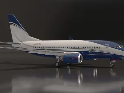  Boeing 737-600 with Interior Rigged for Cinema 4D 