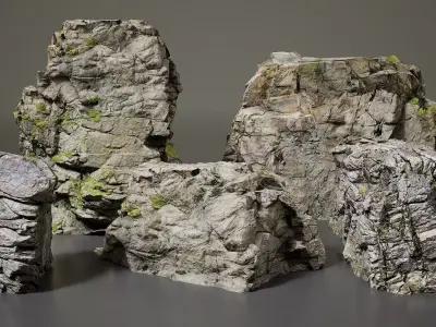 Rock Pack 03 Low-poly 3D model