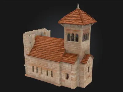 Stone Chapel Replica  Faith Carved in Stone 3D model