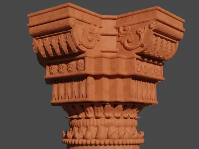 Indian Temple Pillar 2 Free 3D model
