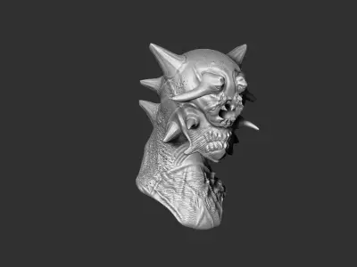 alien bust character  3D print model