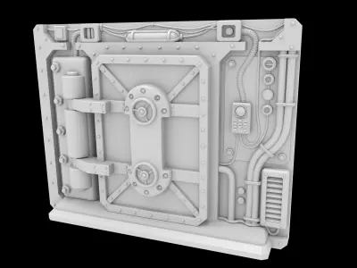 DOOR 9 - SCI FI DOOR - PRINTABLE 3D MODEL 3D print model