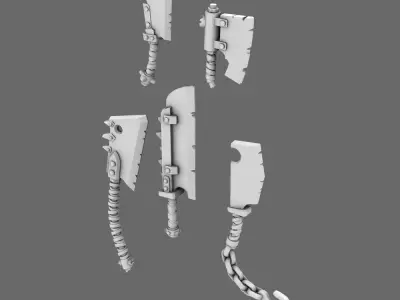 Space Orcs Cleavers NOHAND 3D print model