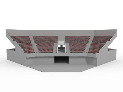 Stadium Tribune 09 Corner 3D model