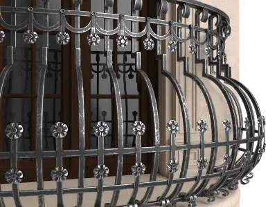 Classic balconies 2 3D model