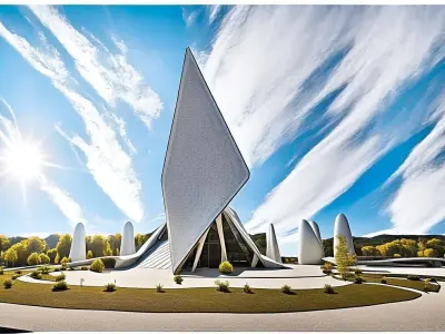 Office Building  DECONSTRUCTIVISM 3D model Low-poly 3D model