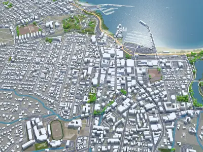 Monterey California USA Low-poly 3D model