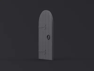 Medieval Door Arched 01  3D print model