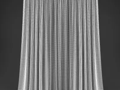 Curtains pair of Low-poly 3D model order