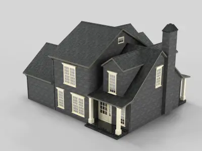 British House Design 14T1 Low-poly 3D model