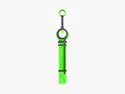SciFi Sword A02 Green - Character Design Fashion Low-poly 3D model