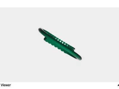 Women Ring with Round Cut Stones 3D print model