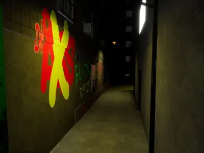 Cyberpunk City PACK and Street assets Low-poly 3D model