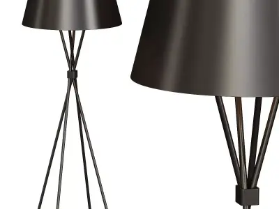 Black Metall Lamp 3D model