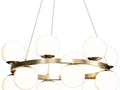 EQUATOR WHITE OVERSIZED PENDANT LIGHT 3D model