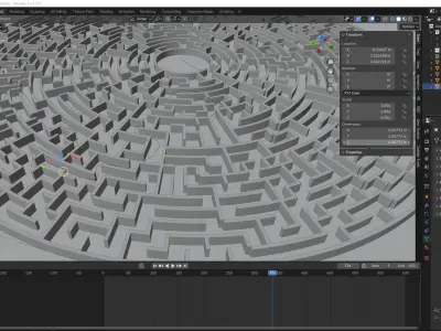 Ball in a maze 3D model