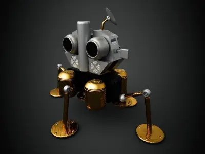 SCI-FI LUNAR LANDER 3D model