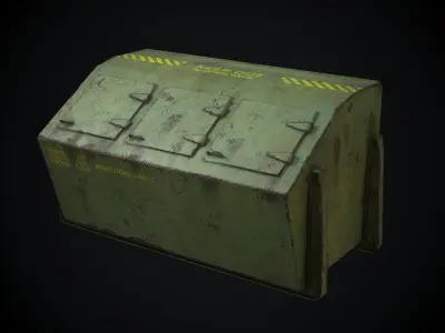 Industrial Waste Dumpster for Games Low-poly 3D model