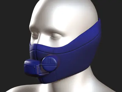 Gas mask respirator scifi futuristic  Low-poly 3D model order