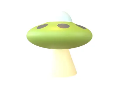UFO Icon v1 002 Low-poly 3D model