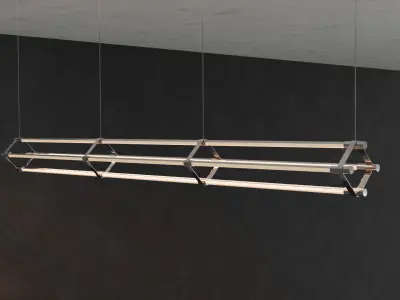 Modern Linear Pendant Light Low-poly 3D model