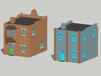 Shop Store Building House by Outland Models Low-poly 3D model