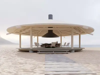 Beach gazebo 3D model