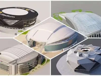 USA Stadiums 3D Model Pack