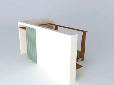 Concept for a small art gallery 3D model