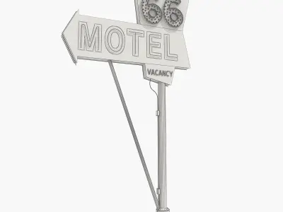 Motel Sign Free 3D model