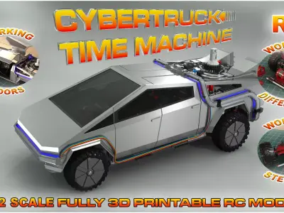 Cybertruck Time Machine 3D print model