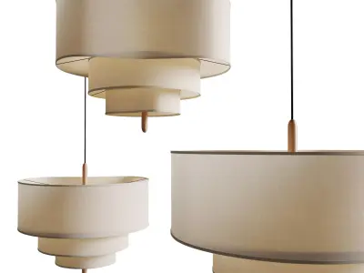 Pebbles Pendant Light Low-poly 3D model