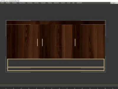 Lyle sideboard with solid mango wood doors 3D model