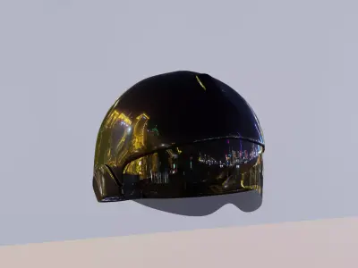 Helmet with lights Free low-poly 3D model