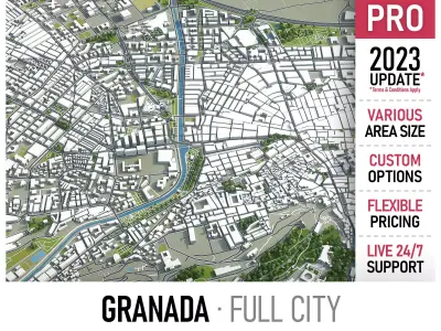 Granada  Low-poly 3D model