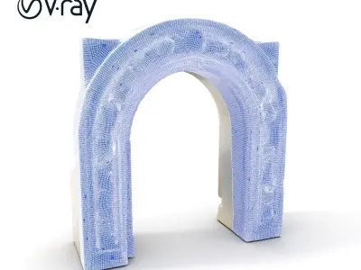 Ancient Stone Archway Model Pack for Game and Visual Production Low-poly 3D model