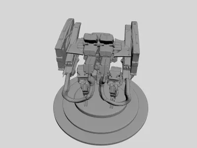 Cyborg Prototype Mecha Robot SciFi 3D model