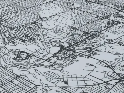 Toronto Road Network and Streets 3D model