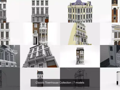 Classic Townhouse Collection 3D Model Pack