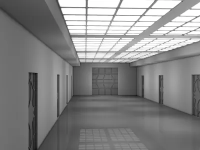 Sci Fi Corridor Interior 3D model get