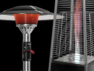 Outdoor heaters 3D model