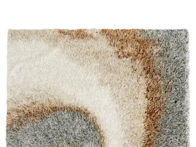 Abstract rectangular rug for home 3D model