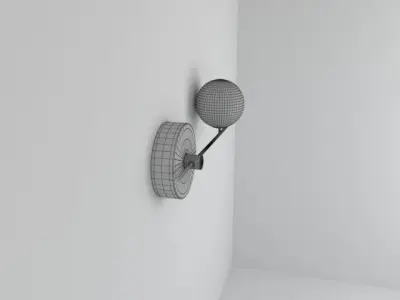 Wall lamps of various shapes  Free low-poly 3D model