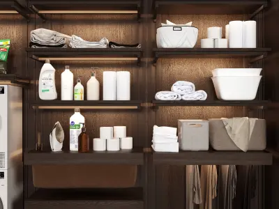 Laundry room design 3D model