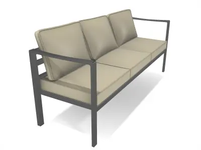 out bench sling fabric 008 Low-poly 3D model