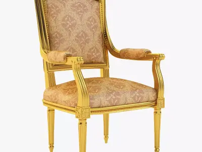 Varennes Louis Xvi Style Lounge Or Desk Seating 3D model