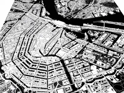 Cityscape Amsterdam Centrum 3D model