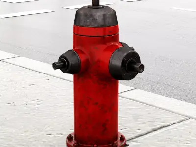 Urban Street Props Pack Low-poly 3D model