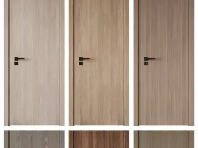 Door set 09 Free 3D model